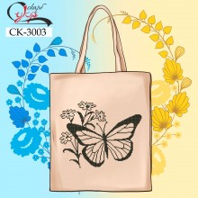 Еко-сумка під вишивку "Монохромний метелик"