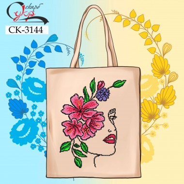 Еко-сумка під вишивку "Дівчина-весна"