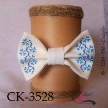 Краватка-метелик під вишивку "Традиції" (блакитно-синя) (молочна)